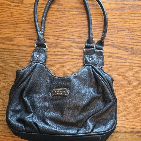 Rosetti Textured Black Shoulder Bag - Picture 1 of 3